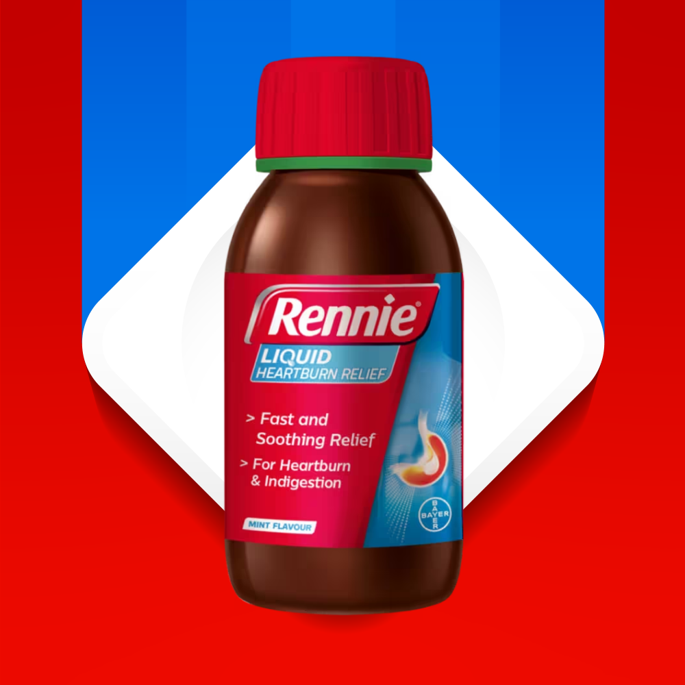 A pack of Rennie Liquid