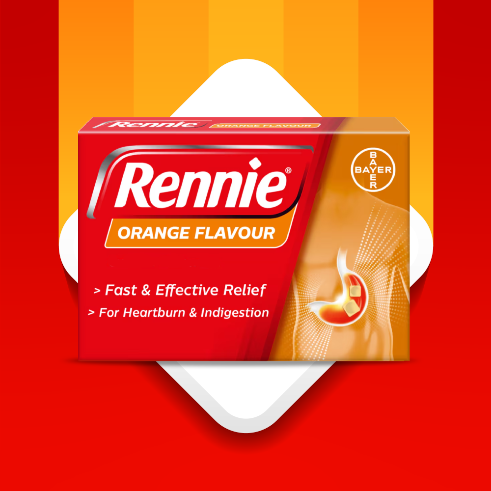 A pack of Rennie Orange Flavour