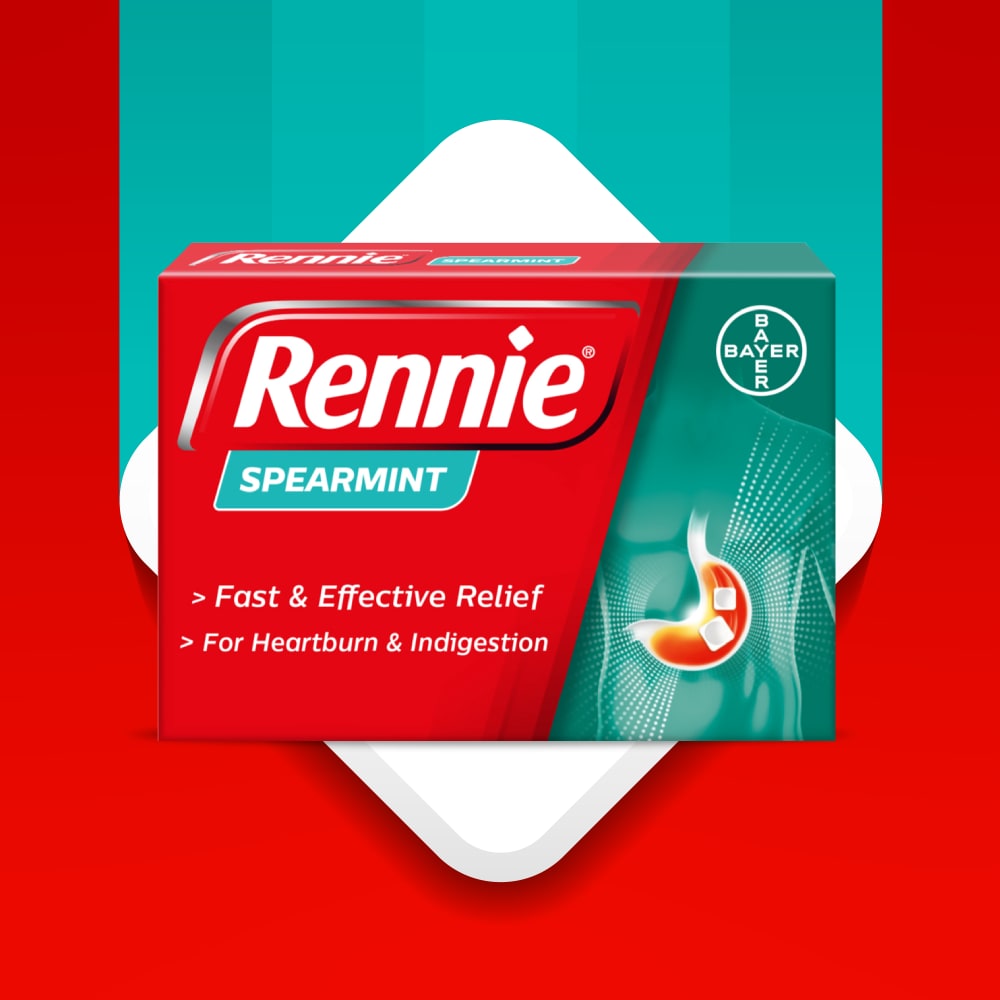 A pack of Rennie Spearmint tablets