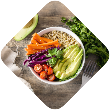 A bowl of fresh vegetables